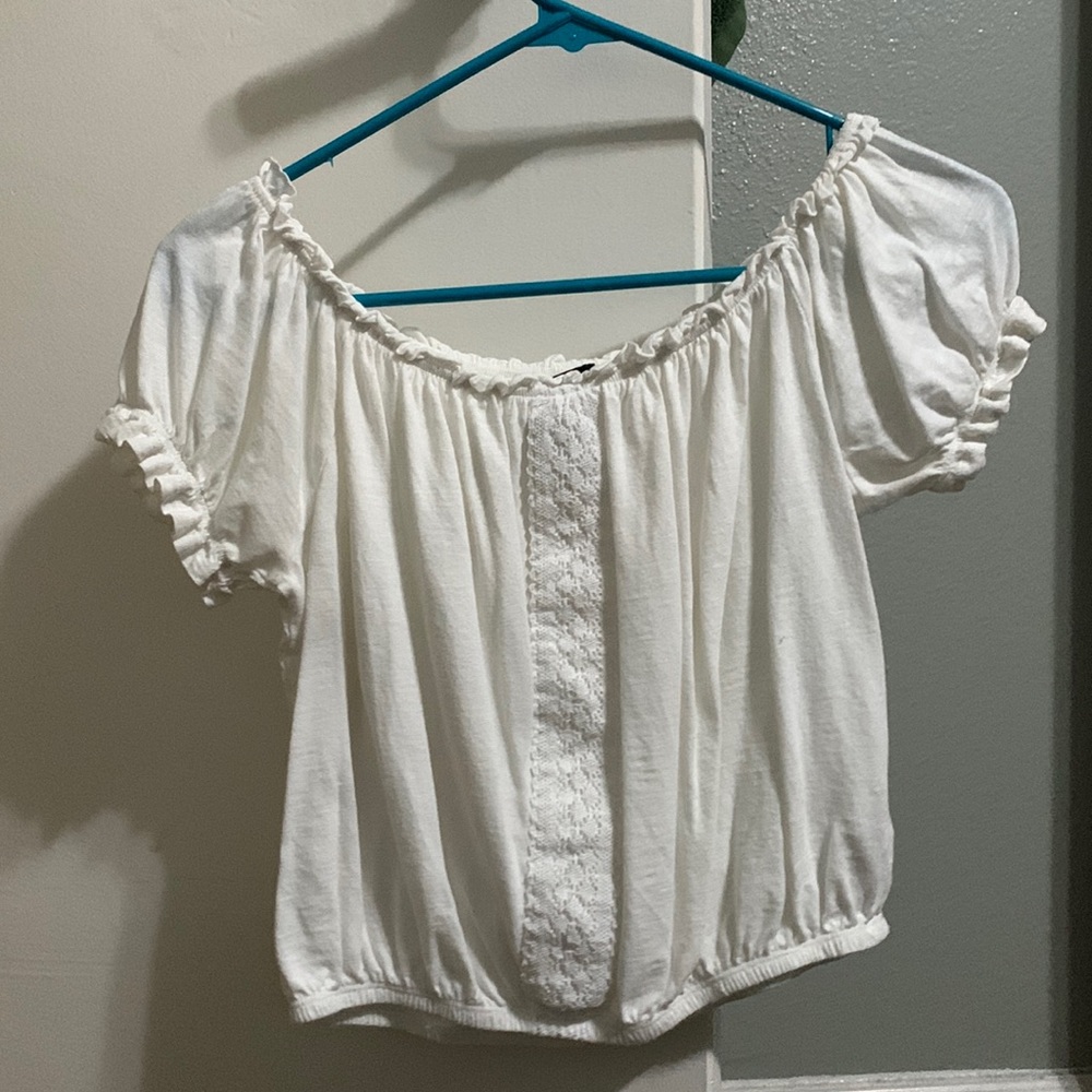 White Forever 21 crop top
